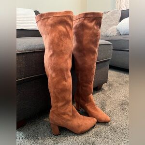 Elegant Brown Over-the-Knee Women's Boots